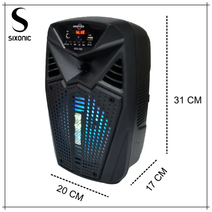 Sixonic%20100%25%20Original%206.5%20Inch%20Portable%20Rechargeable%20Wireless%20Bluetooth%20Speaker%20With%20Microphone%20and%20Remote%20Control%20Super%20Loud%20Woofer%20Speaker%20FM%20Radio,%20USB%20and%20Memory%20Card%20Supported%20-%20Image%2010