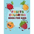 Coloring Book of Fruits Painting Activity For Kids. 