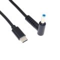USB Type C PD Charging Cable Cord 19.5V 4.5*3.0mm Blue Tip Male Plug Converter Dc Power Adapter Charger for Hp Laptop. 