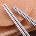 Metal Chopsticks Premium Quality, Set of 10 Reusable 304 Stainless Steel Chopsticks Set, Non-slip Dishwasher Safe Lightweight Reusable Chop Sticks Japanese Korean Food Sticks. 