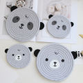 Coaster Anti-skid Cartoon Bear Hand-Woven Cotton Rope Placemat. 