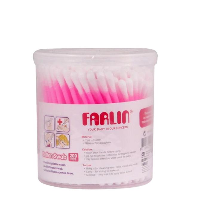 Farlin Cotton Buds 200 Pcs For Ear Navel Nose & Mouth Cleaning