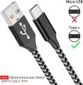 Branded Type C Fast Charging Cable For Android (10 ft.) - For All Type of Type C Phones - Black Color - Length 3 Meter. 