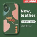 JIUMOO For iPhone X iPhone Xs Case Fashion Simple Line Good Luck Thin New Design Leather Soft Back Cover Camera Protection Cases Shockproof Casing. 