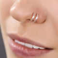 Stainless Steel Double Hoop Nose Ring Nostril Piercing Nose Ring Jewelry For Women. 