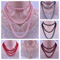 Women Necklace Eco-friendly Costume Jewelry Imitation Pearl Necklace. 