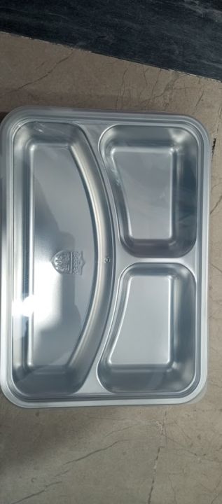 Metal%20Sectioned%20Plate%20Stainless%20Steel%20Divided%20Plates%20with%20Lid,%20Rectangular%20Dinner%20Tray%20Diet%20Plate%20with%203%20Sections,%20Steckable%20Serving%20Platter%20Snack%20Fruit%20Plate%20for,%20Campers%20-%20Image%205