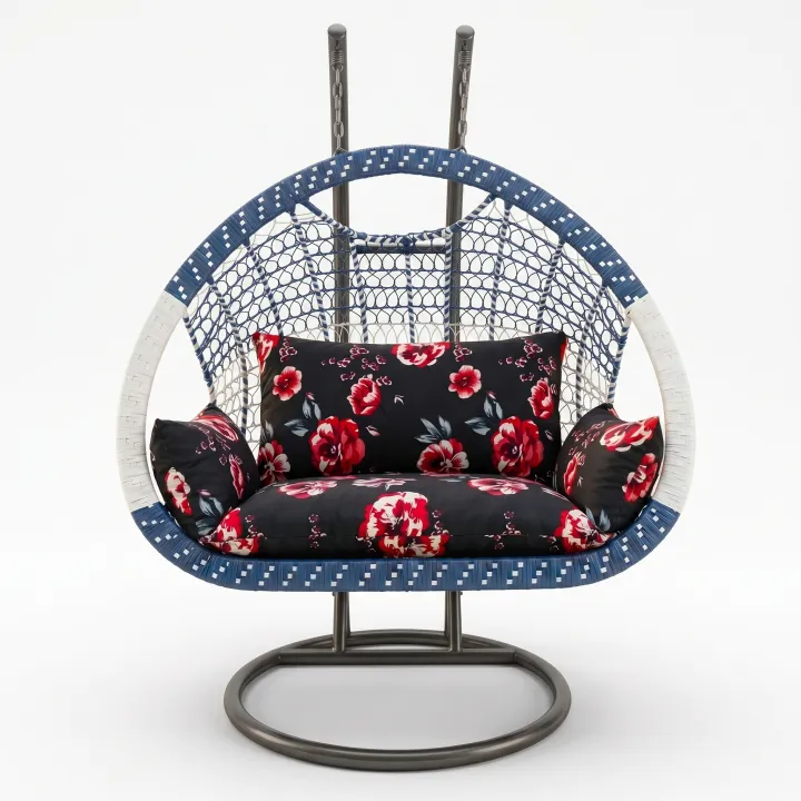 Premium Double Seater Jhola Swing Chair Heavy Duty Hanging Chair for Garden Balcony Patio Outdoor Furniture