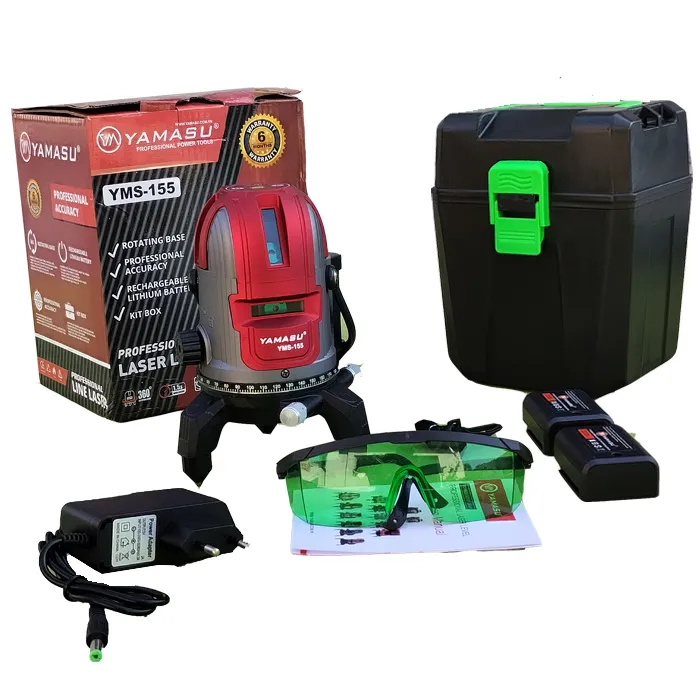 Two Point Laser Professional YAMASU Cordless Automatic Self Leveling 4 Line 2 Point ...