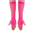 Women Hollow Fingerless Gloves / Coloful Mesh Fishnet Glove / Goth Style Long Arm Sleeves. 