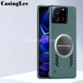 For Xiaomi 13T case Ultra Thin Frameless Case Matte Adsorption Metal Heat Dissipation Ring Cover For Mi Xiaomi 13T Pro Back Cover Phone cases. 