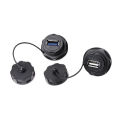 USB Female Socket Plug Panel Mount Adapter USB 3.0 Waterproof Connector IP68. 