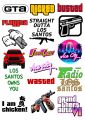Pack of 17, Gta stickers, "Grand Theft Stickers: Iconic Moments and More" for laptop, waterbottle, notebook etc. 