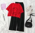 Mickey Mouse Summer Soft & Comfy Top T-Shirt With Flapper Trouser Combo for Girls & Women. 