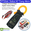 Digital Clamp Meter 600A AC Multimeter Current Clamp Voltage Tester DT3266L (Test Leads & Battery included) by electrica. 