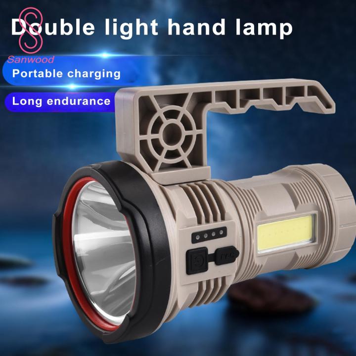 Heavy-duty Flashlight Portable Waterproof Camping Flashlight with Detachable Handle Rechargeable High Brightness 7 Adjustable Levels Ideal Outdoor Torch for Southeast Asian Buyers