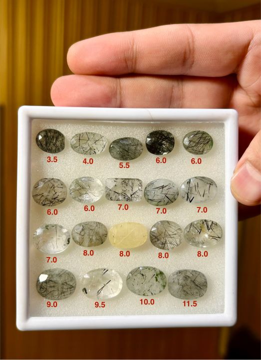 Natural Moh-e-Najaf Stone 💎 | Rutilated Quartz (Black/Brown Hair ...