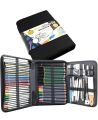 Keep Smiling 0075 Sketching Kit, 75 Pcs for Portrait Professional Graphite Drawing Graphics Set for Sketch Shading Art Craft Artists with Blending Stumps. 