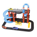 Parking Lot Racing Tracks, 2 Floors Parking Space City Parking Lots Toys With Mini Car, Adjustable Up & Down, Multi-Layer Track Rapid Slide, Accelerated Rotary Ramp Trucks Car Drifts, Early Learning Educational Development Game DIY Toy For Girl Boys & Kid. 