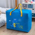 Baby Blue Dinosaur Travel Bag Zipper Closure Cartoon Print. 