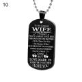 Fashion Letter Husband Wife Girlfriend Boyfriend Tag Pendant Necklace Keychain. 