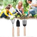 Pack of 3 - Essential Garden Tool - Wood Handles. 