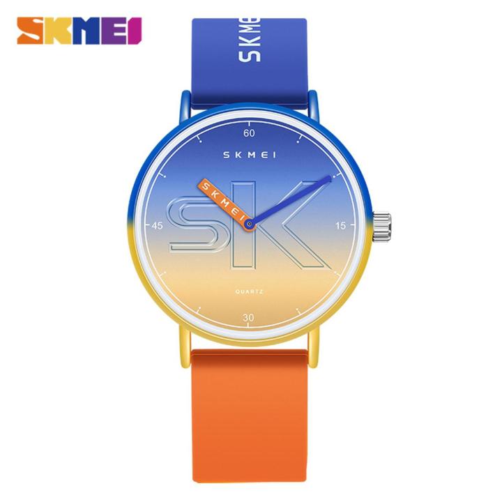 SKMEI Quartz Watch Makaron Color Change Fashion Casual Style Watch For Men and Women 7038