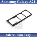 Samsung Galaxy A21 SIM Tray Sim Jacket Sim Slot Sim Door - Silver. 