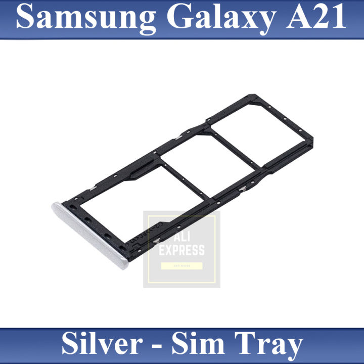 Samsung%20Galaxy%20A21%20SIM%20Tray%20Sim%20Jacket%20Sim%20Slot%20Sim%20Door%20-%20Silver%20-%20Image%203