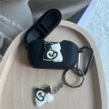 New Caroton Cat Silicone Soft Case for JBL WAVE BUDS Earphone Protector Cover for JBL WAVE100 TWS Headphone Bag with Keyring. 