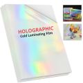 A4 Transparent Holographic Overlay Lamination Vinyl A4 Self-Adhesive Laminate Waterproof Vinyl Sticker Paper (PACK OF 5 AND 10 SHEETS). 