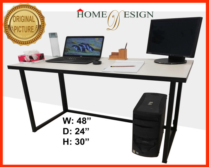 Portable Folding Computer Laptop Study Table with Metal Frame Waterproof Laminated