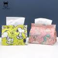 【FUN LIVE】 ALPACA Storage Tissue Box Japan And South Korea Light Snoopy Home Car Pumping Paper Storage Bag Creative Cosmetic Tissue Storage Box For Car. 