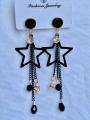 Earrings Matte Black Color For Girls. 