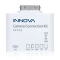 iPad Camera Connection Kit 5-in-1 | USB & SDHC Card Reader, Keyboard Input Support with Multi-Function iPad Photo Adapter and Plug & Play Compatibility. 
