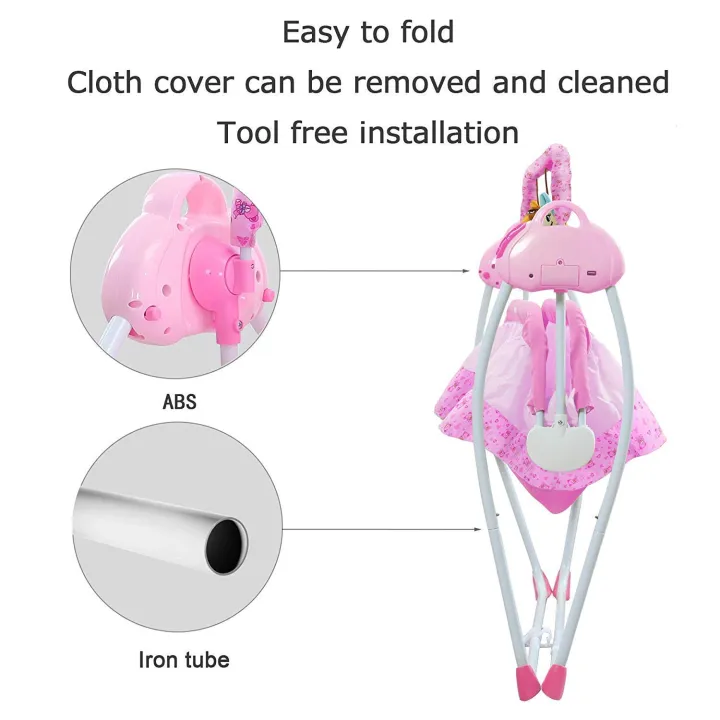 Baby%20Automatic%20Swinger%20Comfort%20Cradle%20-%20New%20Born%20Baby%20Swing%20Intelligent%20Electric%20Baby%20Cradle,%200~18%20Months%20Baby%20Usb%205V%20Foldable%20Rocking%20Chair,%20Built-In%20Lullaby,%20Can%20Be%20Connected%20With%20Bluetooth%20U%20Disk,%20Easy%20To%20Clean,pink-Long-version%20-%20Image%204