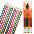 One Pack of Triangular HB Pencils in Different colours with Matching Erasers. 