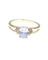 Gold plated daimond cut zircon ring with gift box. 