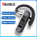 VAORLO Bluetooth Business Headset Air Conduction Wireless Earphones Ear-hook Waterproof Headphone Digital Display Sports Headset HiFi Music Noise Cancelling With Mic Large Capacity. 