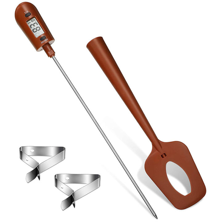 Candy Thermometer Digital Spatula Thermometer Silicone Spatula with Fast Read Digital for Kitchen Cooking, Baking