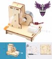 Creative Science Educational Hand Dynamo Toys For Children Wooden Physical Experiment Students Generator Handmade Toys DIY Kids. 