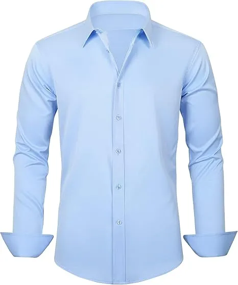 Men%20Shirts%20for%20Office%20-%20Men's%20Dress%20Shirts%20Solid%20Long%20Sleeve%20Stretch%20Wrinkle-Free%20Formal%20Shirt%20Business%20Casual%20Button%20Down%20Shirts%20-%20Men's%20Button-Down%20Shirts%20-%20Image%204