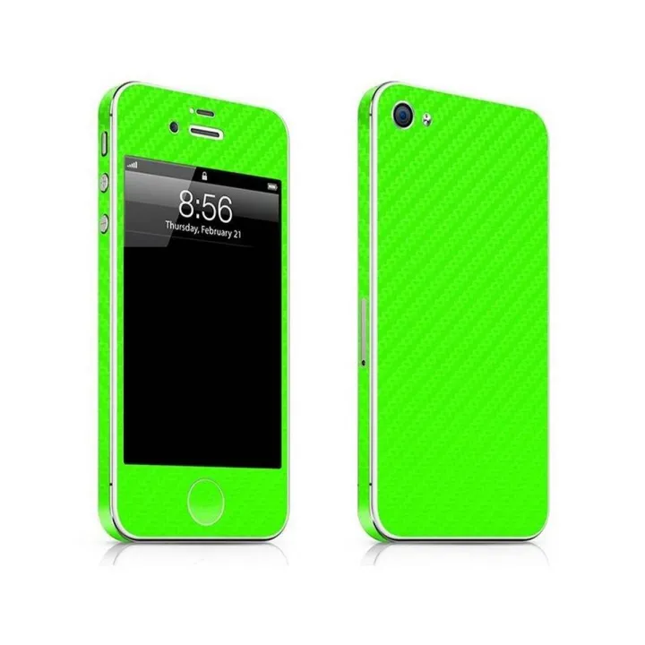 Iphone 4S Green Carbon Fiber Texture Mobile Skin