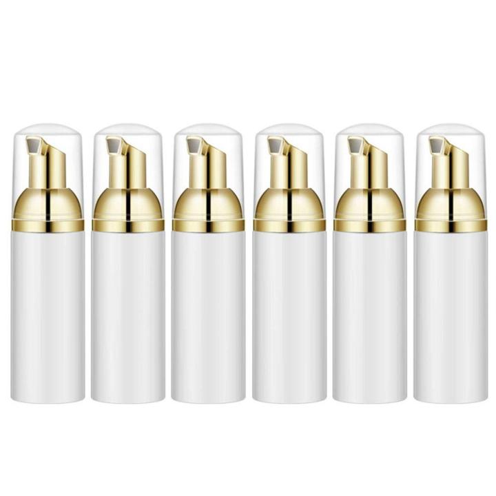 50ML/1.7Oz Foam Bottle with Gold Pump, 6Pcs, Empty Travel Foaming Dispensers for Soap, Shampoo