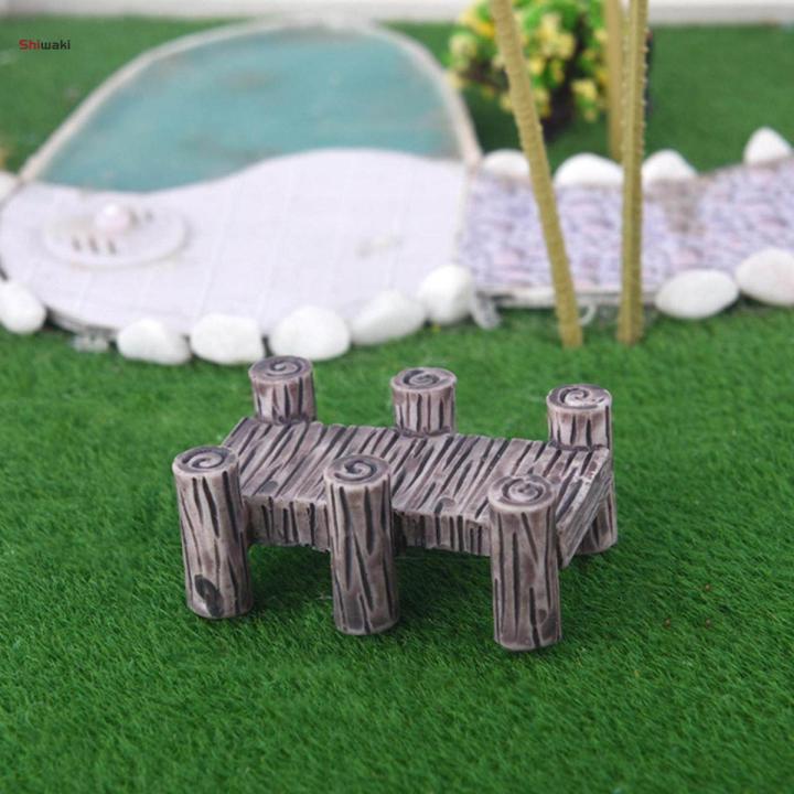 Miniature Bridge Miniature Garden Bridge Artificial Bridge Statue Pond Bridge Ornament Mini Gardening Bridge for Terrarium Bonsai Decor