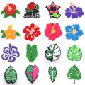 1PCS Flowers Croc Charms Plant Leaves Shoe Decorations for Clogs Sandals Wristband Accessories Men Women Birthday Party Gifts. 