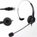 Tookie 4-Pin RJ11 Corded Telephone Headset Call Center Operator Monaural Headphone. 