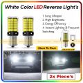 CANBUS White LED Reverse Light Bulbs For Car (Pack of 2) 1156 BA15s Waterproof, High Quality, Super Brightness Hazard / Blinker led Lights. 