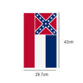 PVC Wall Sticker Creative United States Federal State Flag Mississippi State Flag Wall Art Decals for Home Living Room Bedroom. 