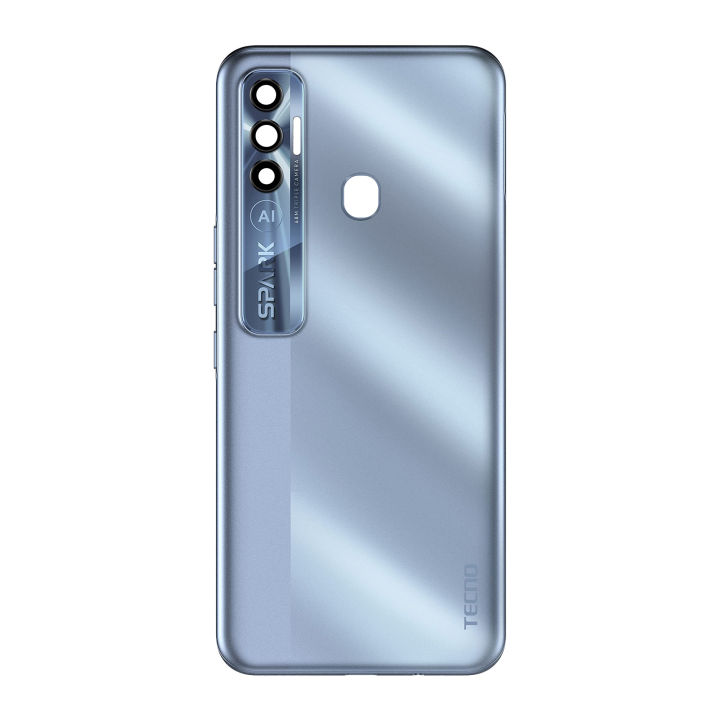 Tecno Spark 7 Pro Rear Body Casing Housing Replacement Battery Back Door With Side Buttons And Camera Lens For Spark 7 Pro - Blue